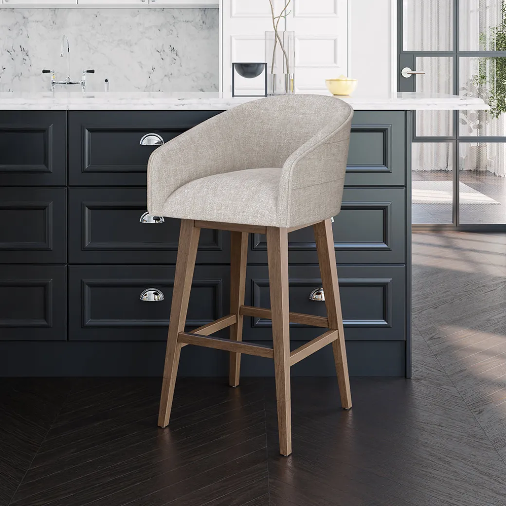 Barrel Bar Stool - Beige