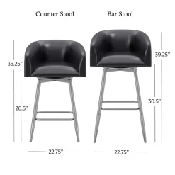 Barrel Bar Stool - Black