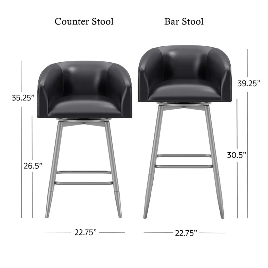 Barrel Bar Stool - Black
