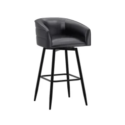 Barrel Bar Stool - Black