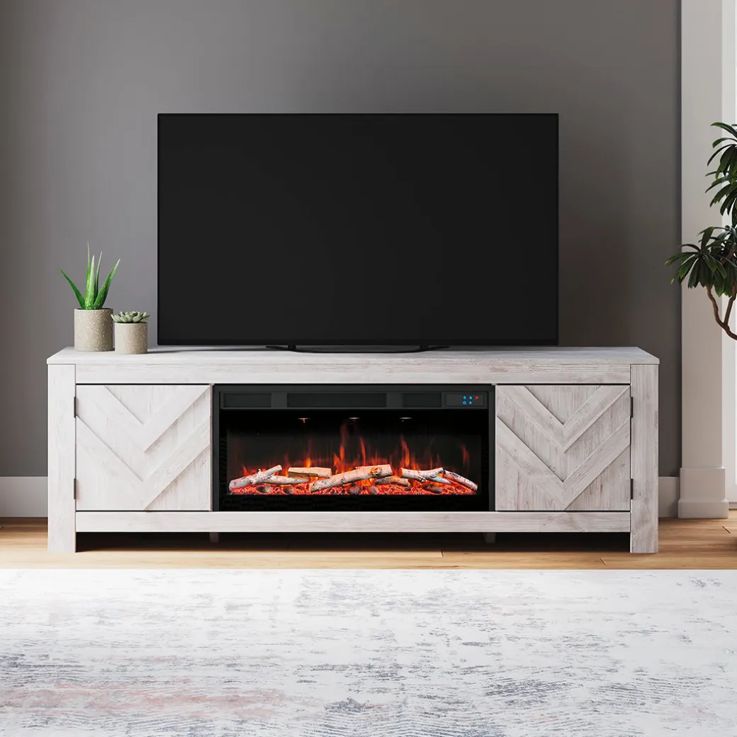 Cayboni White TV Stand - 71 Inches