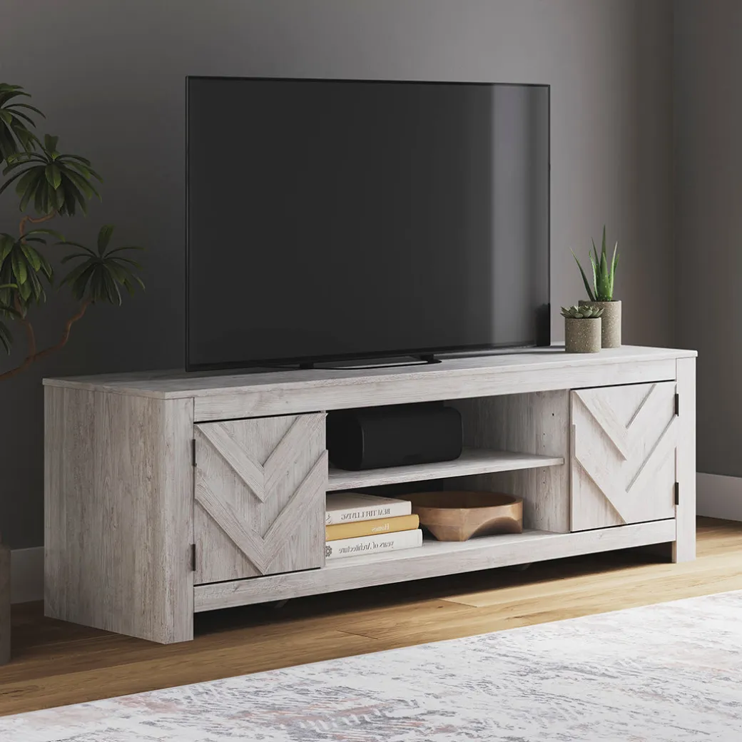 Cayboni White TV Stand - 71 Inches