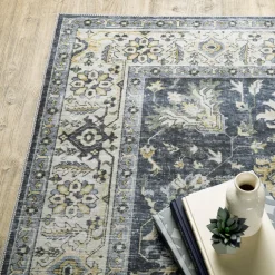 Charleston Olive Washable Rug