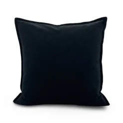 Cotton Velvet Pillow - Black