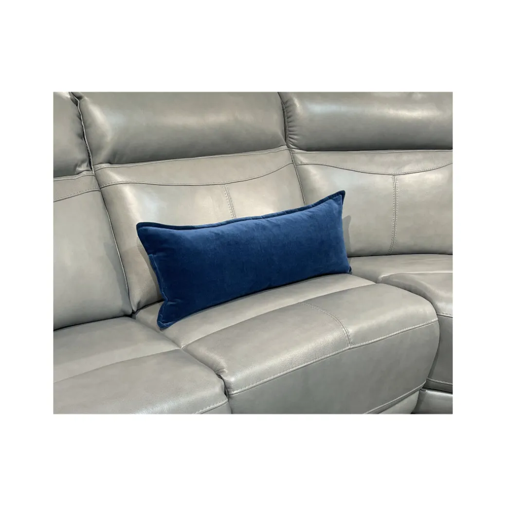 Cotton Velvet Pillow - Blue