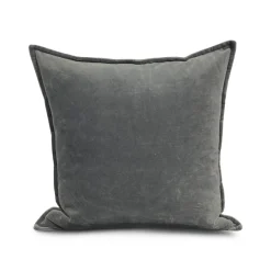 Cotton Velvet Pillow - Gray