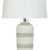 Gray Ivory Ceramic Table Lamp