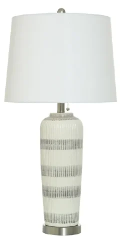 Gray Ivory Ceramic Table Lamp