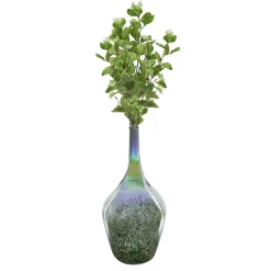 Handmade Glass Vase with Eucalyptus