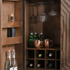 Holmes Mango Wood Artisan Bar Cabinet