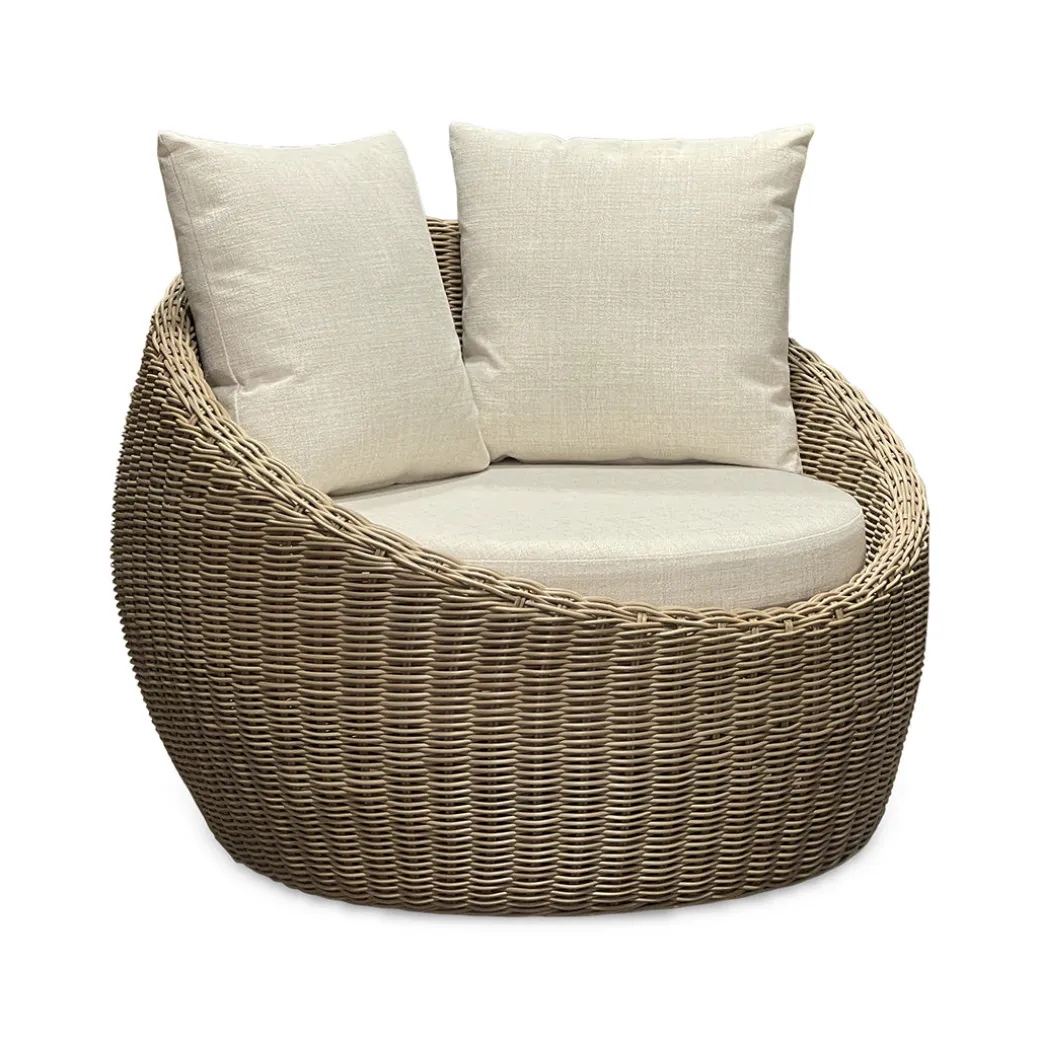 Huntington Outdoor Papasan Swivel Chair