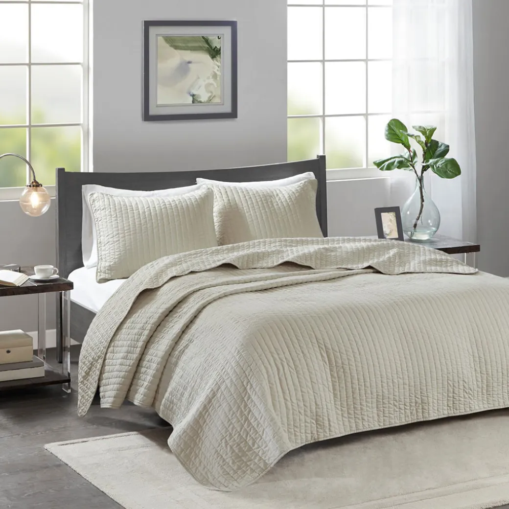 Keaton Cream Coverlet Set