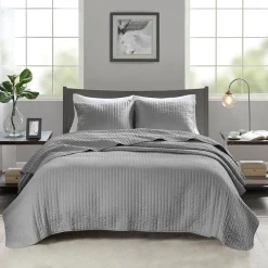 Keaton Gray Coverlet Set
