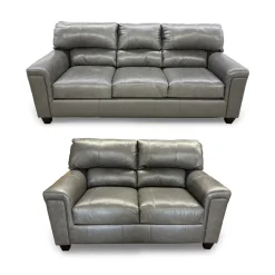 Lacey Leather Sofa and Loveseat