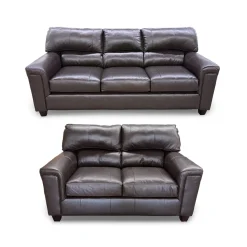 Lacey Leather Sofa and Loveseat