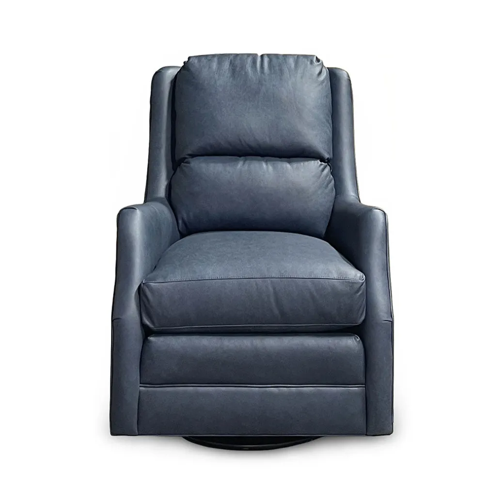 Lisa Leather Swivel Glider