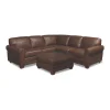Livorno Leather Sectional I with Ottoman
