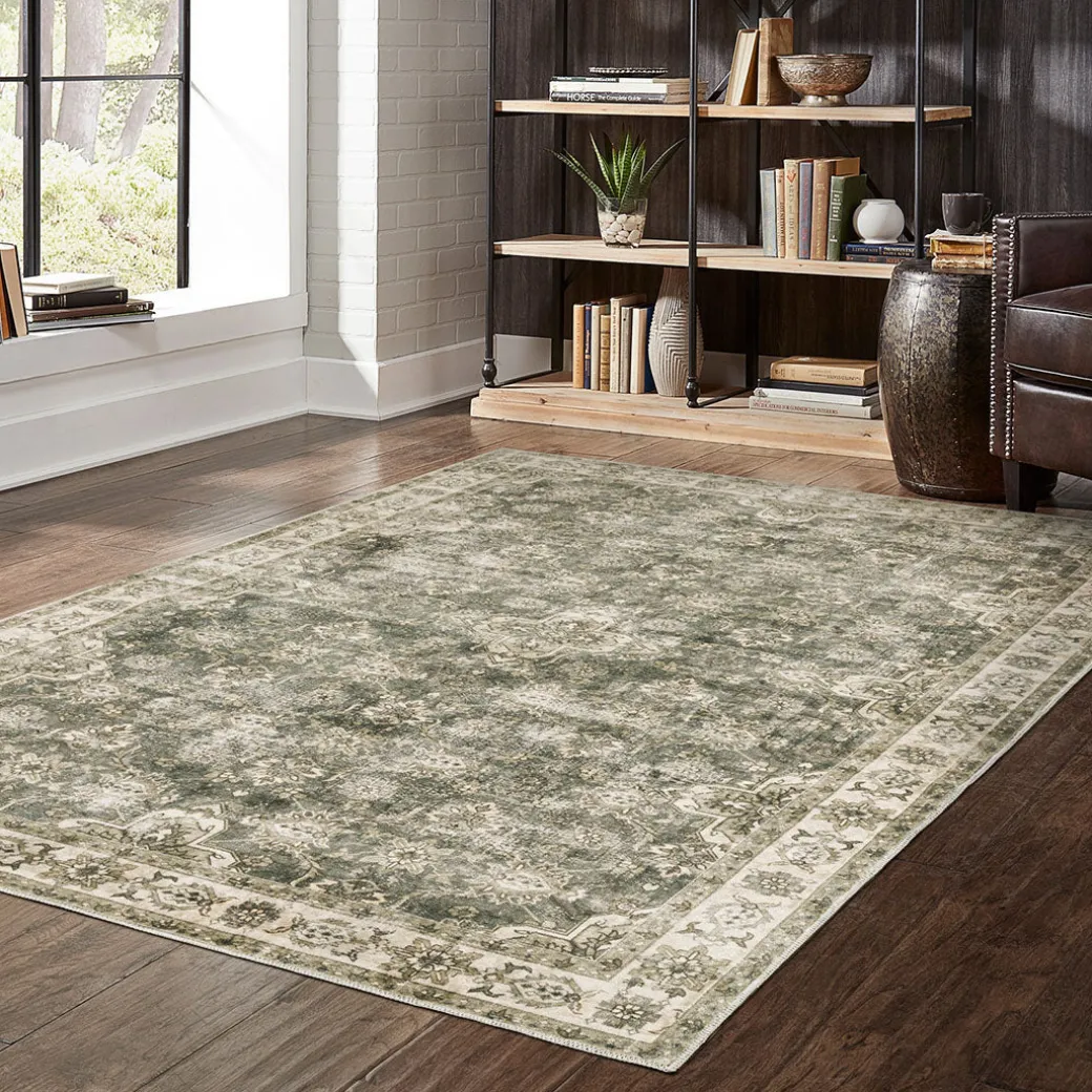 Malibu Olive Washable Rug