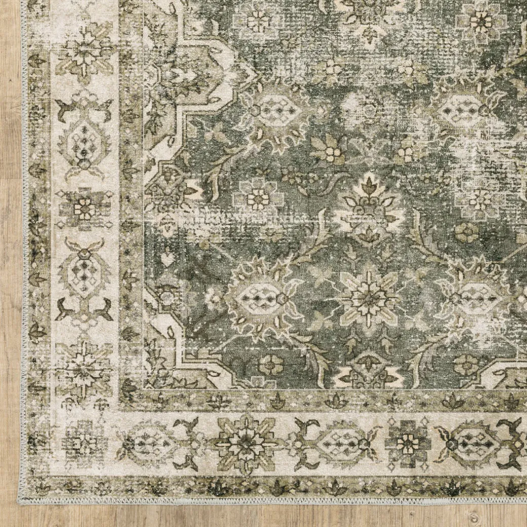 Malibu Olive Washable Rug