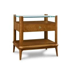 Martine Glass Top Nightstand