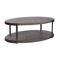 Modern View Oval Cocktail Table