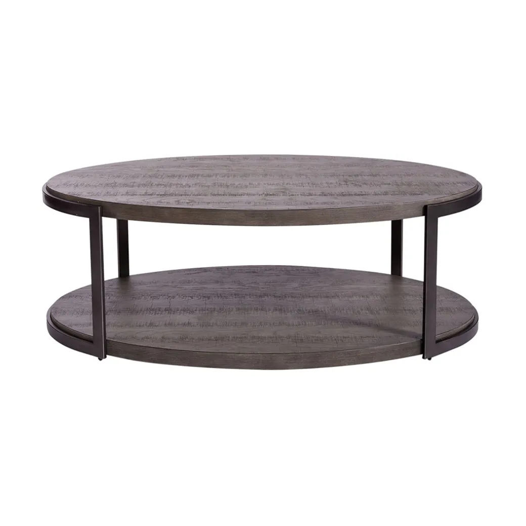 Modern View Oval Cocktail Table
