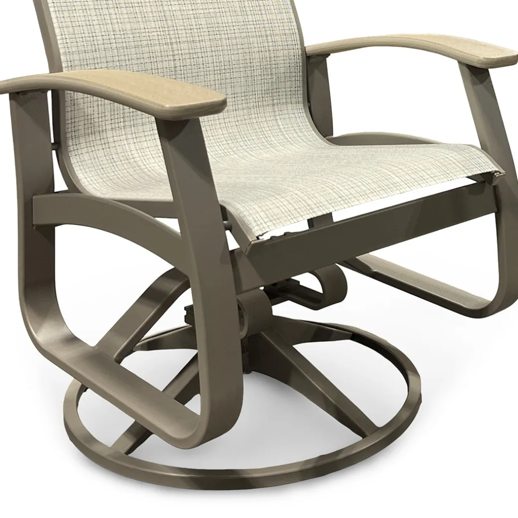 Montego Outdoor Sling Swivel Chair