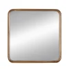 Square Wooden Accent Mirror