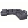 Tahoe Power Reclining Sectional with Chaise - Gray