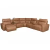 Tahoe Power Reclining Sectional with Chaise - Brown