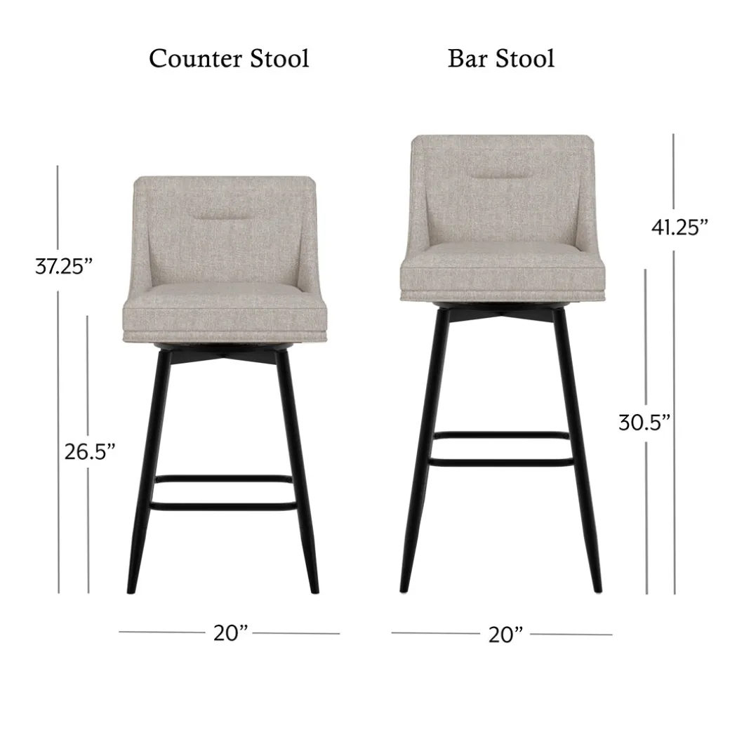 Tapered Bar Stool - Beige