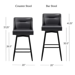 Tapered Bar Stool - Black