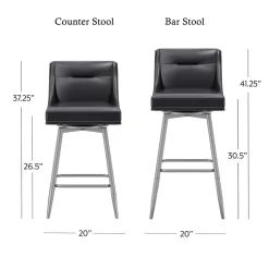 Tapered Bar Stool - Black
