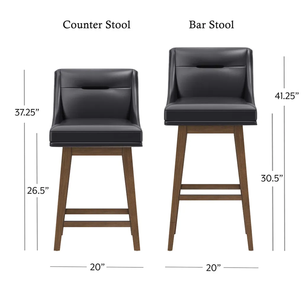 Tapered Bar Stool - Black